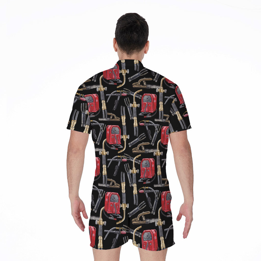 Welding Machine Pattern Print Men's Rompers