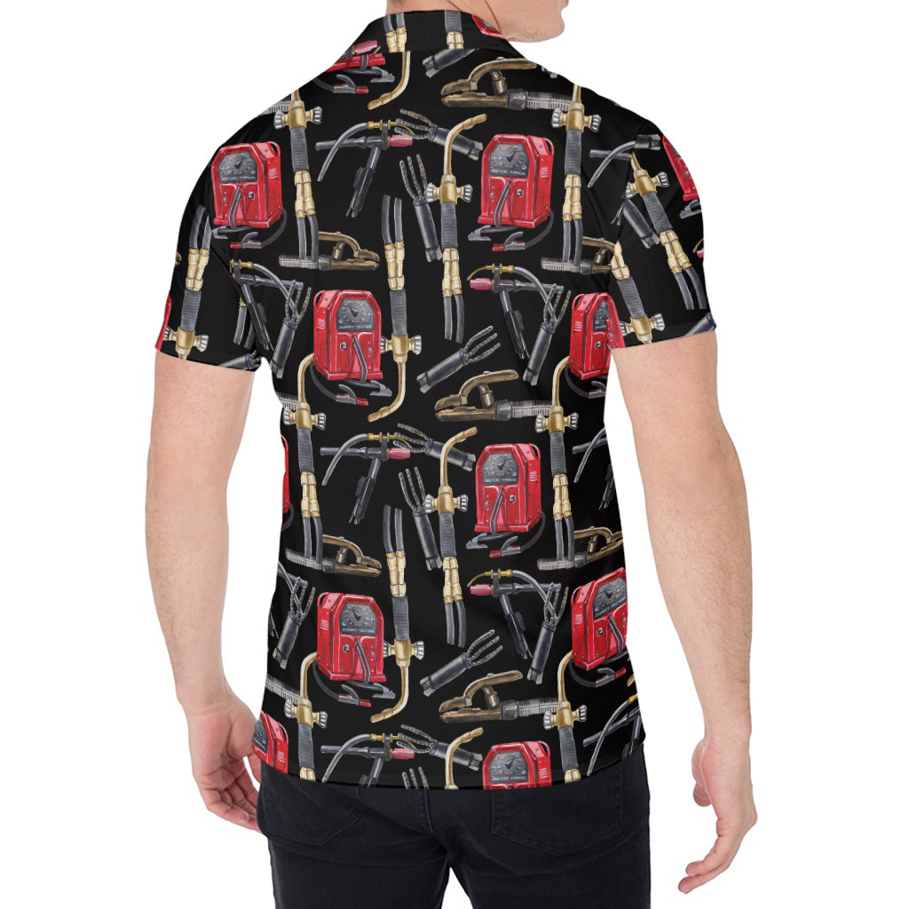 Welding Machine Pattern Print Men's Shirt