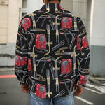Welding Machine Pattern Print Men's Shirt Jacket