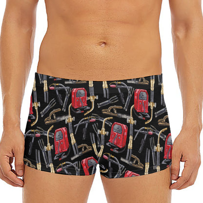Welding Machine Pattern Print Men's Short Boxer Briefs