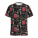 Welding Machine Pattern Print Men's Sports T-Shirt