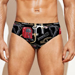 Welding Machine Pattern Print Men's Swim Briefs