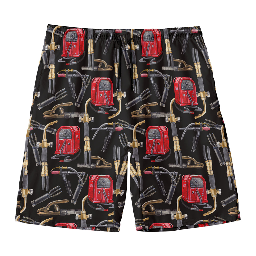 Welding Machine Pattern Print Men's Swim Trunks