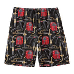 Welding Machine Pattern Print Men's Swim Trunks