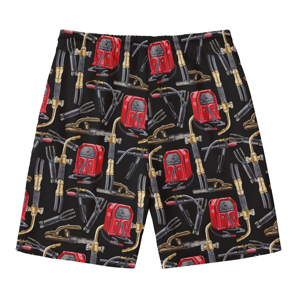 Welding Machine Pattern Print Men's Swim Trunks
