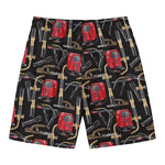 Welding Machine Pattern Print Men's Swim Trunks