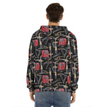 Welding Machine Pattern Print Men's Velvet Pullover Hoodie