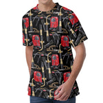 Welding Machine Pattern Print Men's Velvet T-Shirt