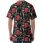 Welding Machine Pattern Print Men's Velvet T-Shirt