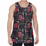 Welding Machine Pattern Print Men's Velvet Tank Top