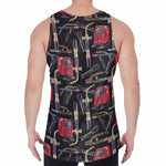 Welding Machine Pattern Print Men's Velvet Tank Top