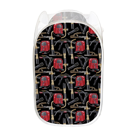 Welding Machine Pattern Print Mesh Laundry Hamper
