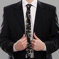 Welding Machine Pattern Print Necktie