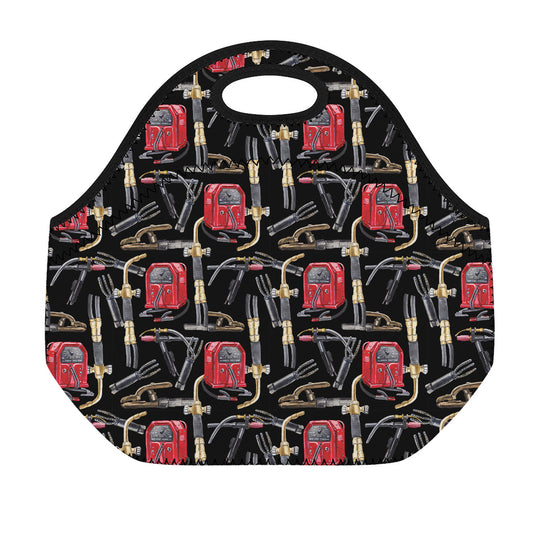Welding Machine Pattern Print Neoprene Lunch Bag