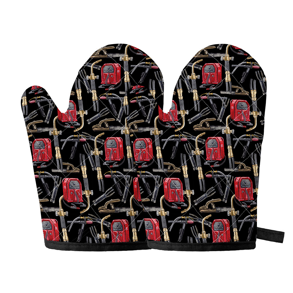 Welding Machine Pattern Print Oven Mitts