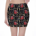 Welding Machine Pattern Print Pencil Mini Skirt
