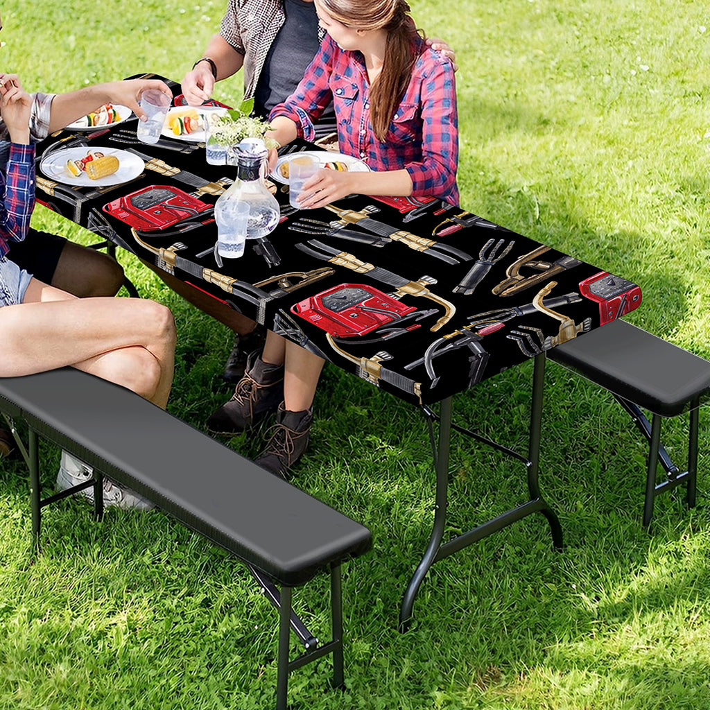 Welding Machine Pattern Print Picnic Table Cover