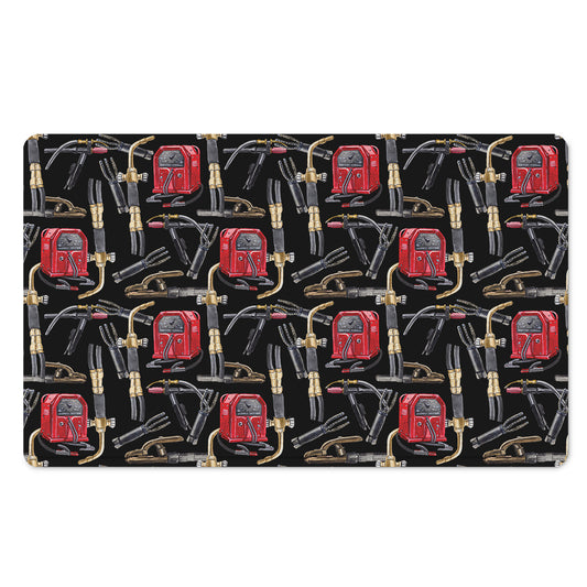 Welding Machine Pattern Print Polyester Doormat
