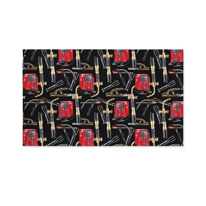 Welding Machine Pattern Print Polyester Flag