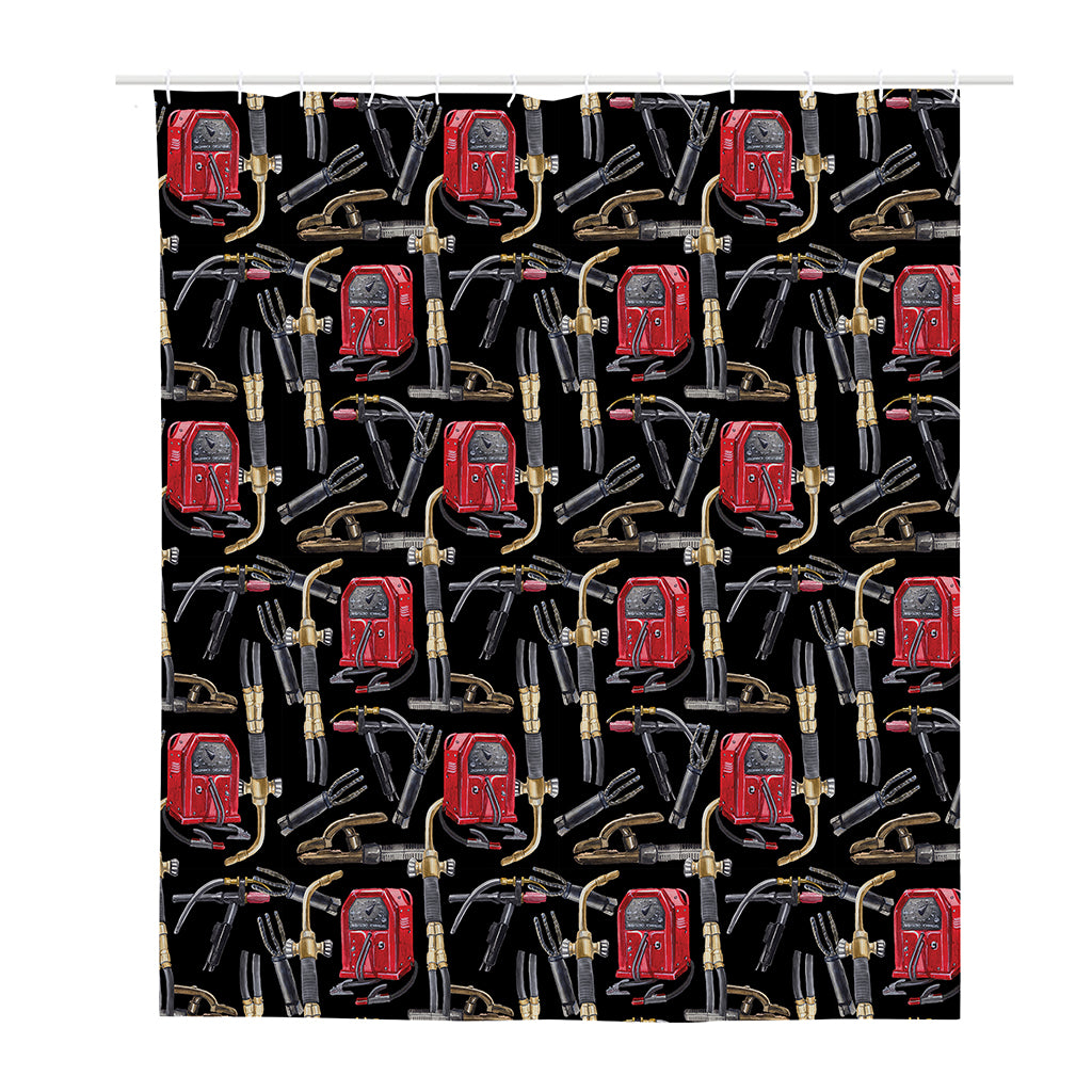 Welding Machine Pattern Print Polyester Shower Curtain