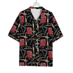 Welding Machine Pattern Print Rayon Hawaiian Shirt