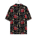 Welding Machine Pattern Print Rayon Hawaiian Shirt