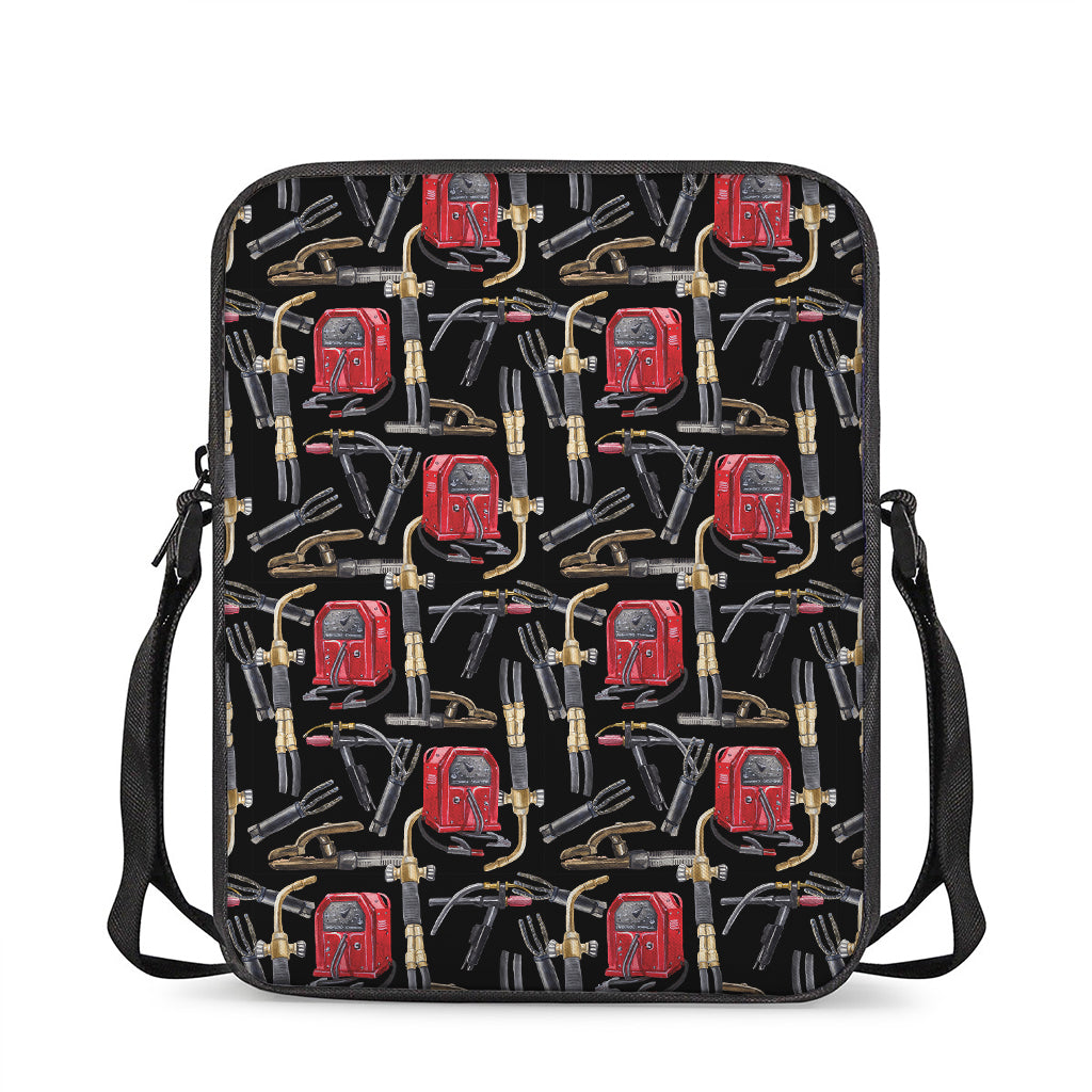 Welding Machine Pattern Print Rectangular Crossbody Bag