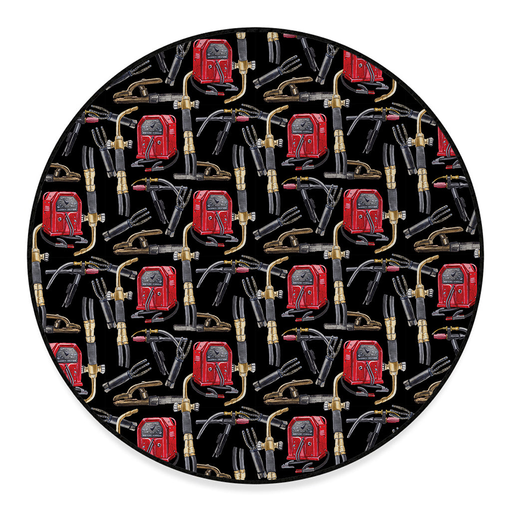 Welding Machine Pattern Print Round Floor Mat