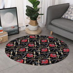 Welding Machine Pattern Print Round Rug