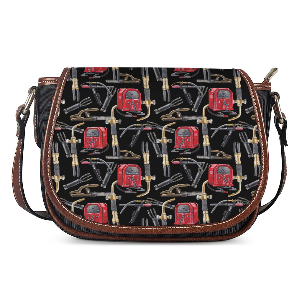 Welding Machine Pattern Print Saddle Bag