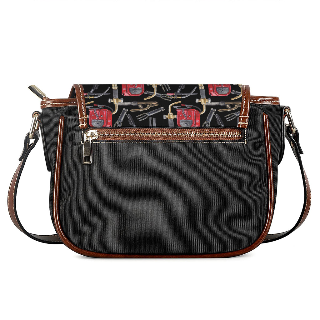 Welding Machine Pattern Print Saddle Bag