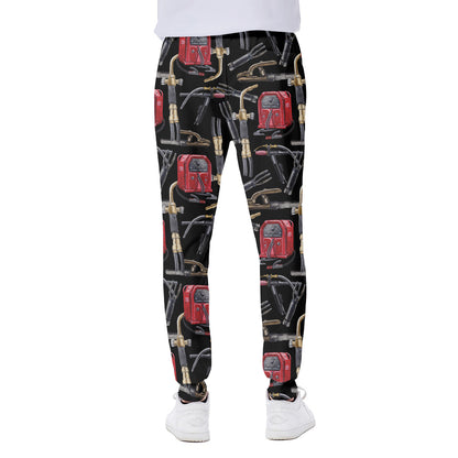 Welding Machine Pattern Print Scuba Joggers