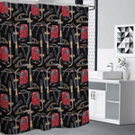 Welding Machine Pattern Print Shower Curtain