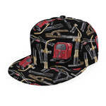 Welding Machine Pattern Print Snapback Cap