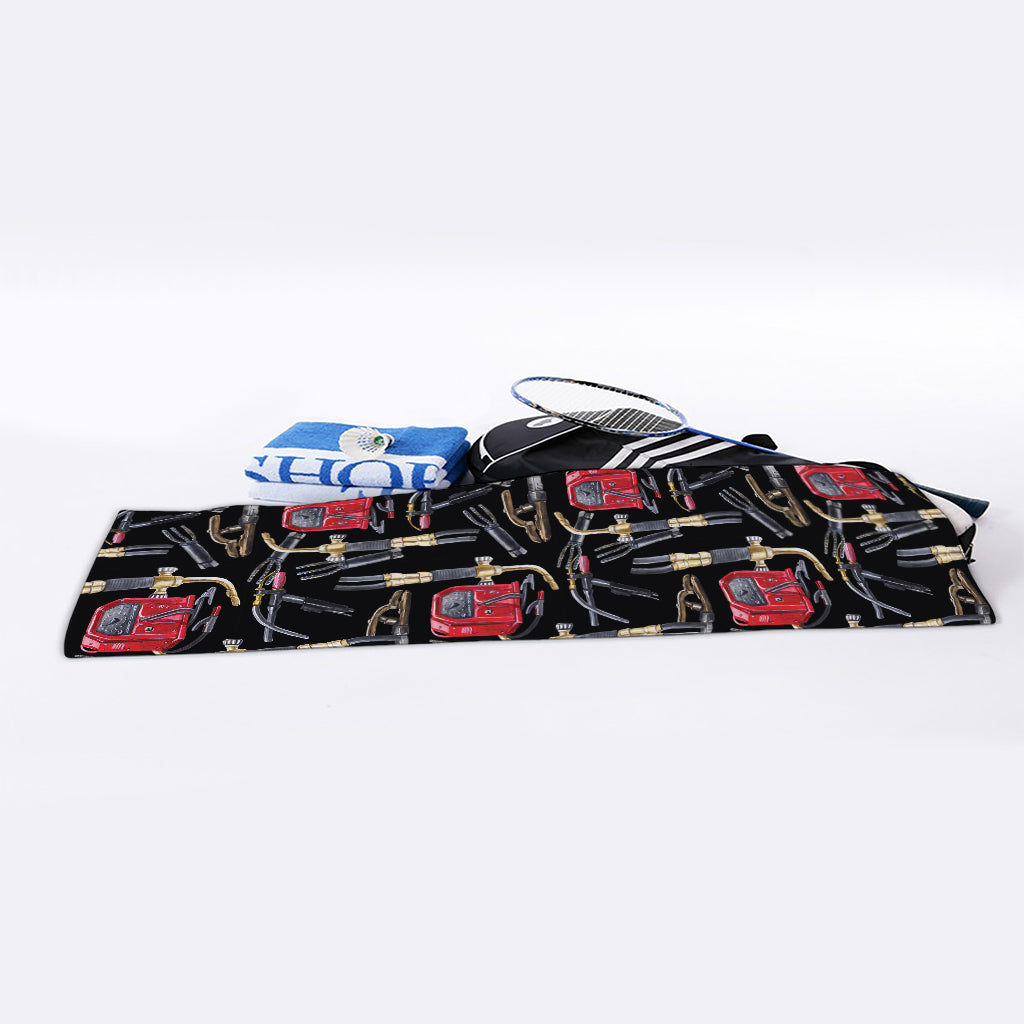 Welding Machine Pattern Print Sports Towel