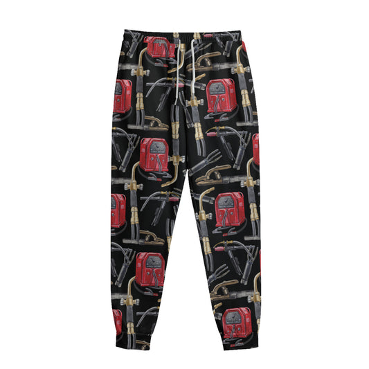 Welding Machine Pattern Print Sweatpants
