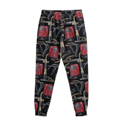 Welding Machine Pattern Print Sweatpants