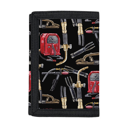 Welding Machine Pattern Print Trifold Wallet