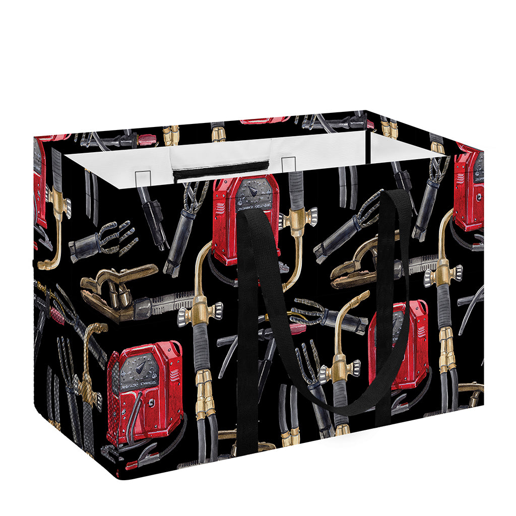Welding Machine Pattern Print Utility Tote Bag