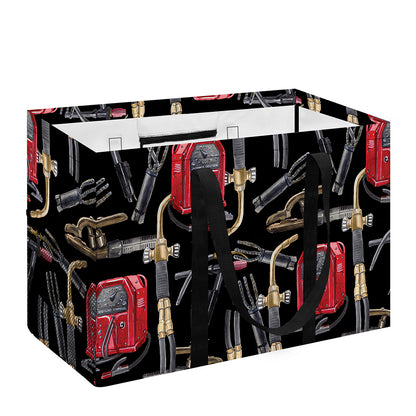 Welding Machine Pattern Print Utility Tote Bag