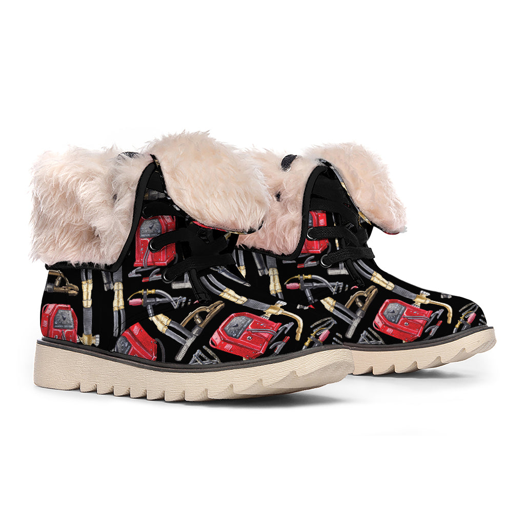 Welding Machine Pattern Print Winter Boots