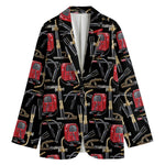 Welding Machine Pattern Print Women's Blazer