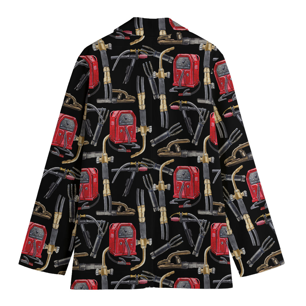 Welding Machine Pattern Print Women's Blazer