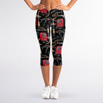 Welding Machine Pattern Print Women's Capri Leggings