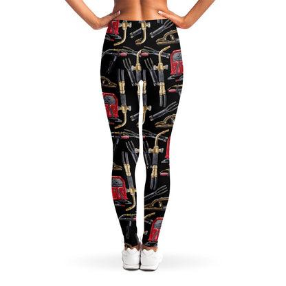 Welding Machine Pattern Print Women's Leggings