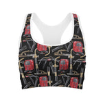 Welding Machine Pattern Print Women's Sports Bra
