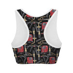 Welding Machine Pattern Print Women's Sports Bra