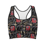 Welding Machine Pattern Print Women's Sports Bra