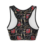 Welding Machine Pattern Print Women's Sports Bra