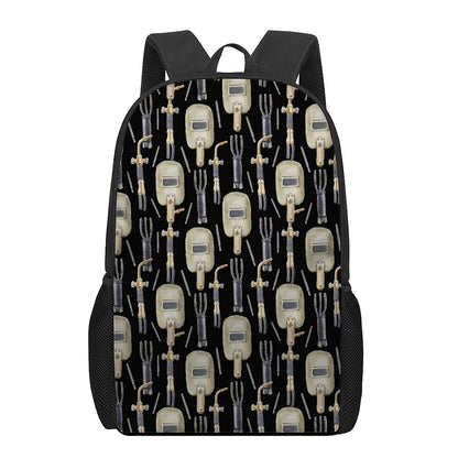 Welding Mask Pattern Print 17 Inch Backpack